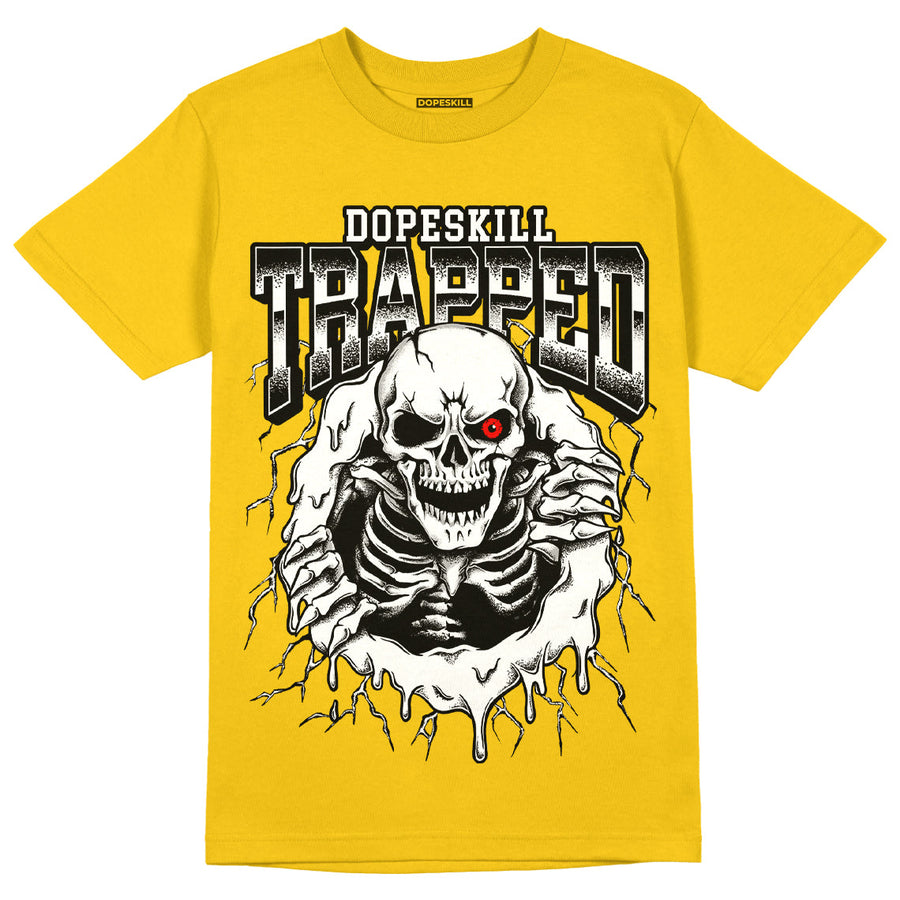 Black Tour Yellow AJ 4 Thunder DopeSkill T-Shirt Trapped Halloween Graphic