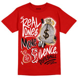Red Collection DopeSkill Red T-shirt Real Ones Move In Silence Graphic