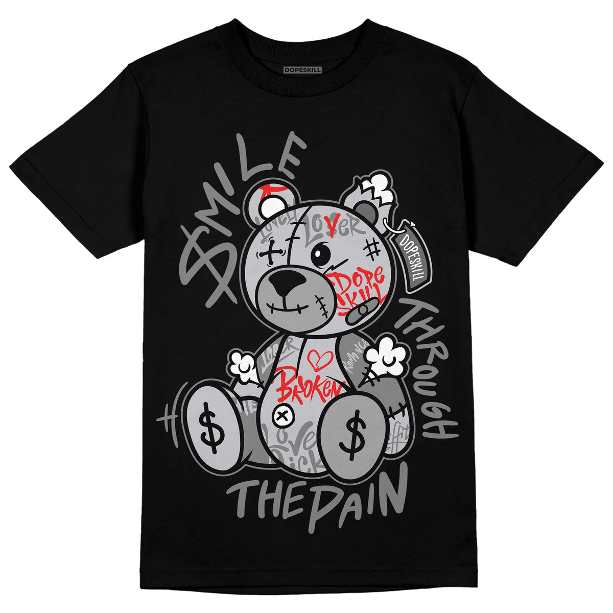 Grey Collection DopeSkill T-Shirt Smile Through The Pain Graphic