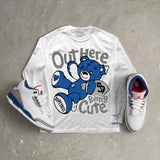 “True Blue” 3s DopeSkill Long Sleeve T-Shirt Out Here Being Cute Graphic