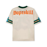 DopeSkill Oversized Jersey Streetwear Graphic Tee Cool V-Neck Beige T-Shirt Angel 26 Graphic