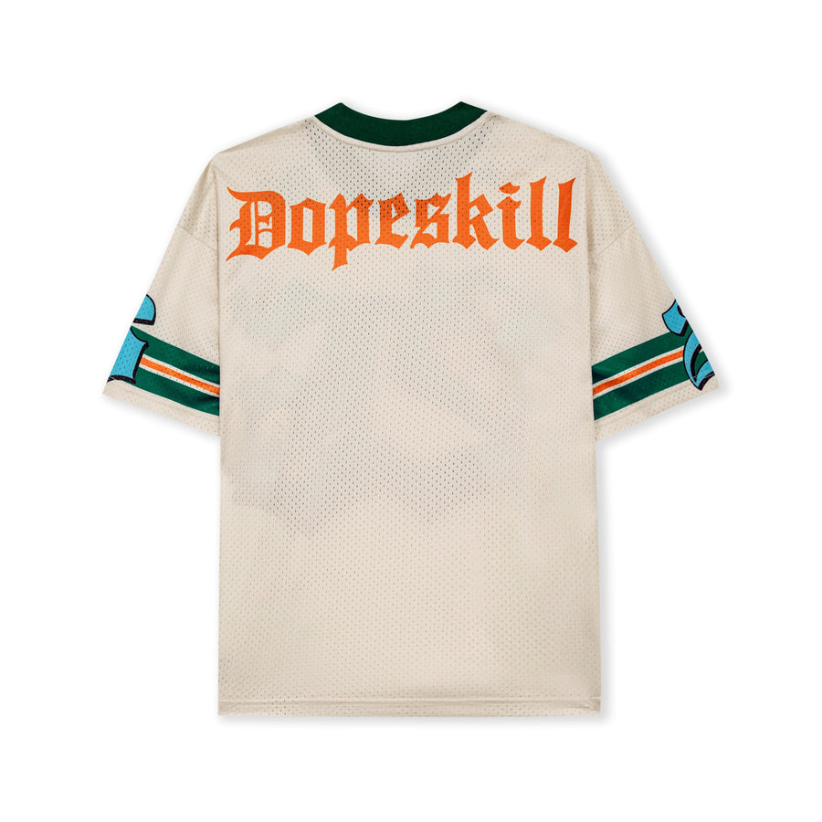 DopeSkill Oversized Jersey Streetwear Graphic Tee Cool V-Neck Beige T-Shirt Angel 26 Graphic