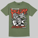 Medium Olive 3s DopeSkill T-Shirt Distorted Realms Graphic