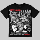 White Cement 4s Oversize Print 'Distorted Realms' DopeSkill Graphic T-shirt