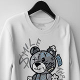 Wolf Grey 5s DopeSkill Sweatshirt Smile Through The Pain Graphic