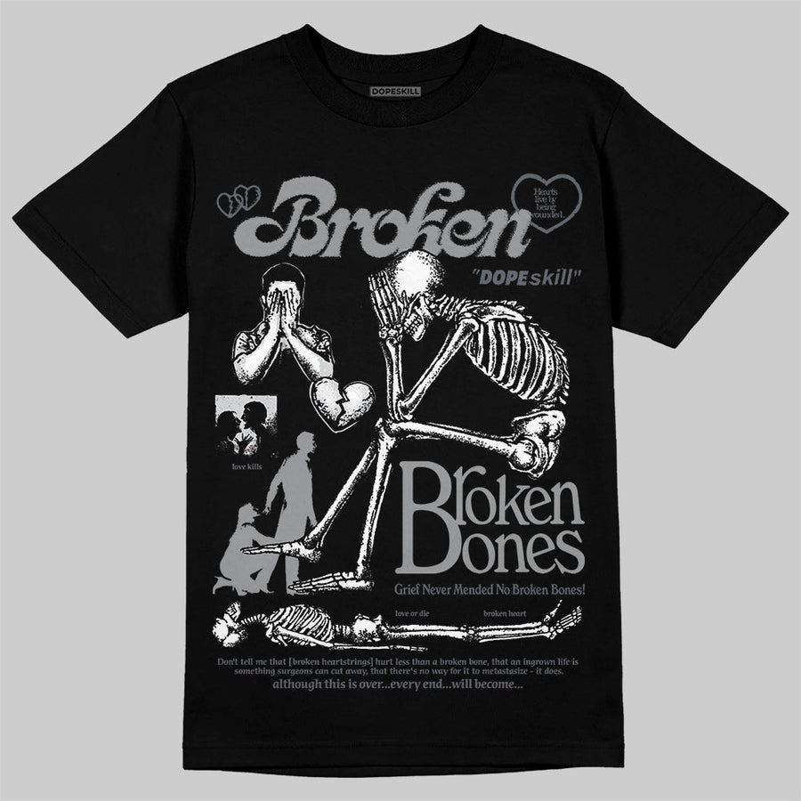 Wolf Grey 5s DopeSkill T-Shirt Broken Bones Graphic