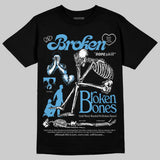 University Blue 14s DopeSkill T-Shirt Broken Bones Graphic