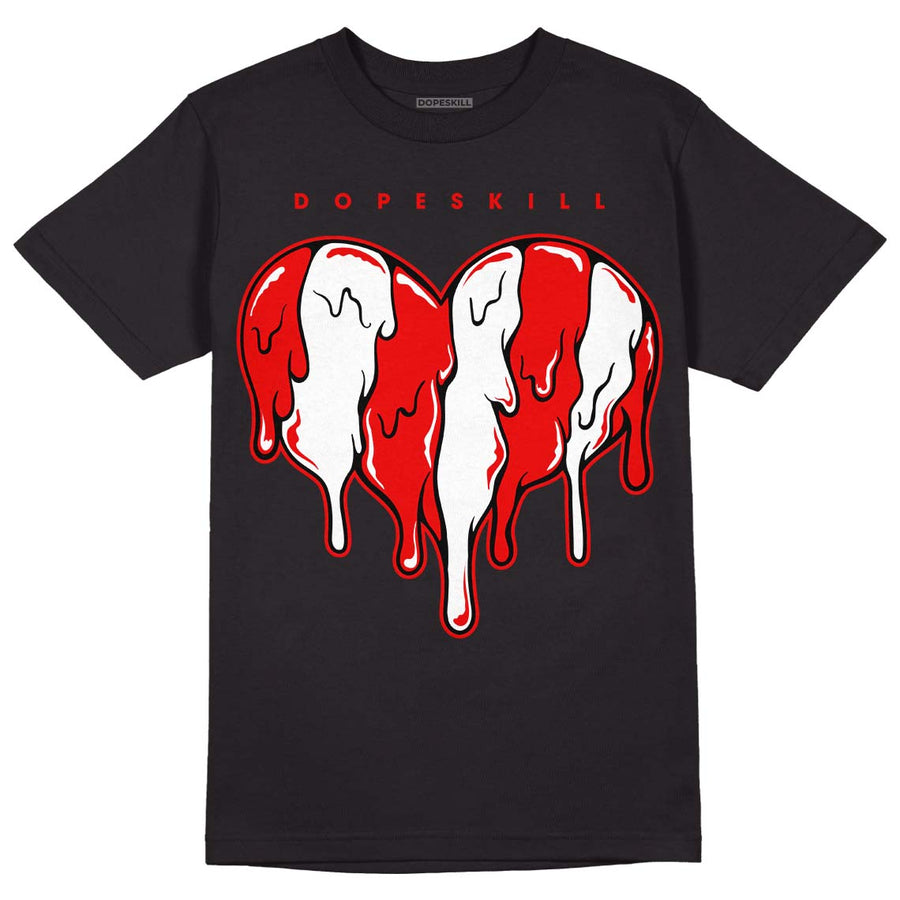 Cherry 11s DopeSkill T-Shirt Slime Drip Heart Graphic