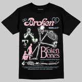Medium Soft Pink 4s DopeSkill T-Shirt Broken Bones Graphic