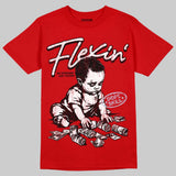 Fire Red “Black Tongue” 5s DopeSkill T-Shirt Flexin' Graphic