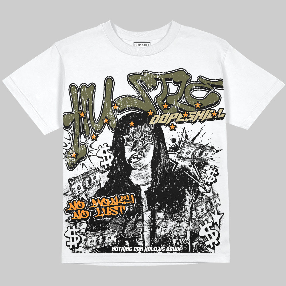 Olive Collection DopeSkill Oversize Print T-Shirt No Money No Lust Graphic
