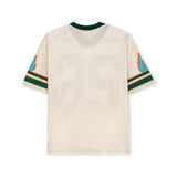 DopeSkill Oversized Jersey Streetwear Graphic Tee Cool V-Neck Beige T-Shirt Fire 26 Graphic