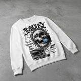 Wolf Grey 5s DopeSkill Sweatshirt Jealousy Graphic