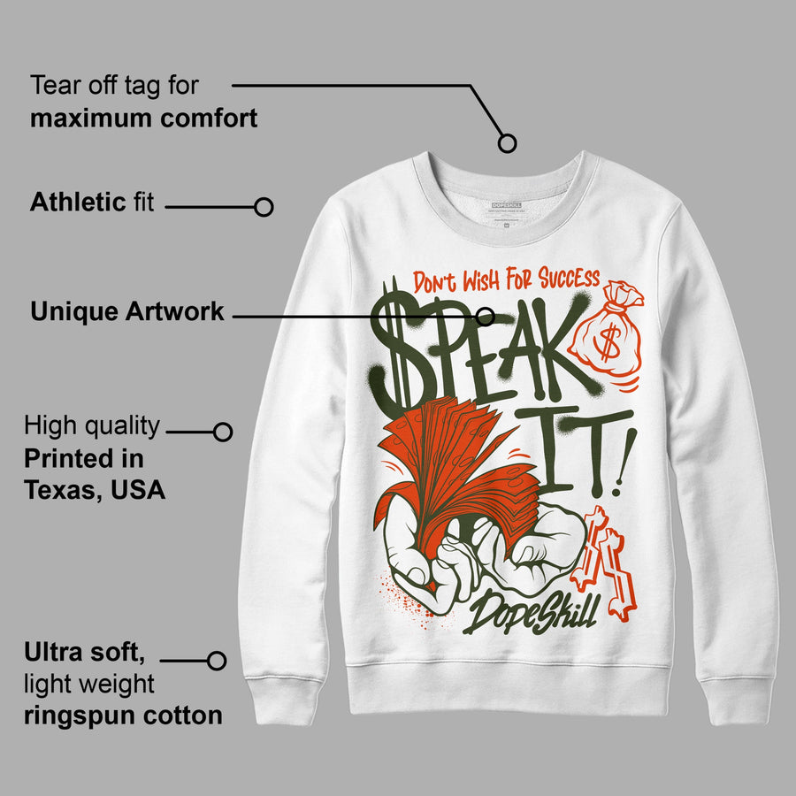 Olive Collection DopeSkill Sweatshirt Speak It Graphic