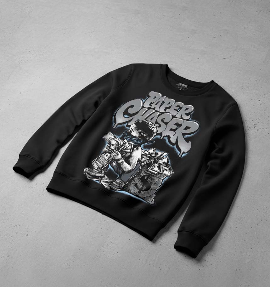 Wolf Grey 5s DopeSkill Sweatshirt Paper Chaser Boy Graphic