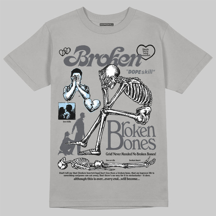 Wolf Grey 5s DopeSkill T-Shirt Broken Bones Graphic