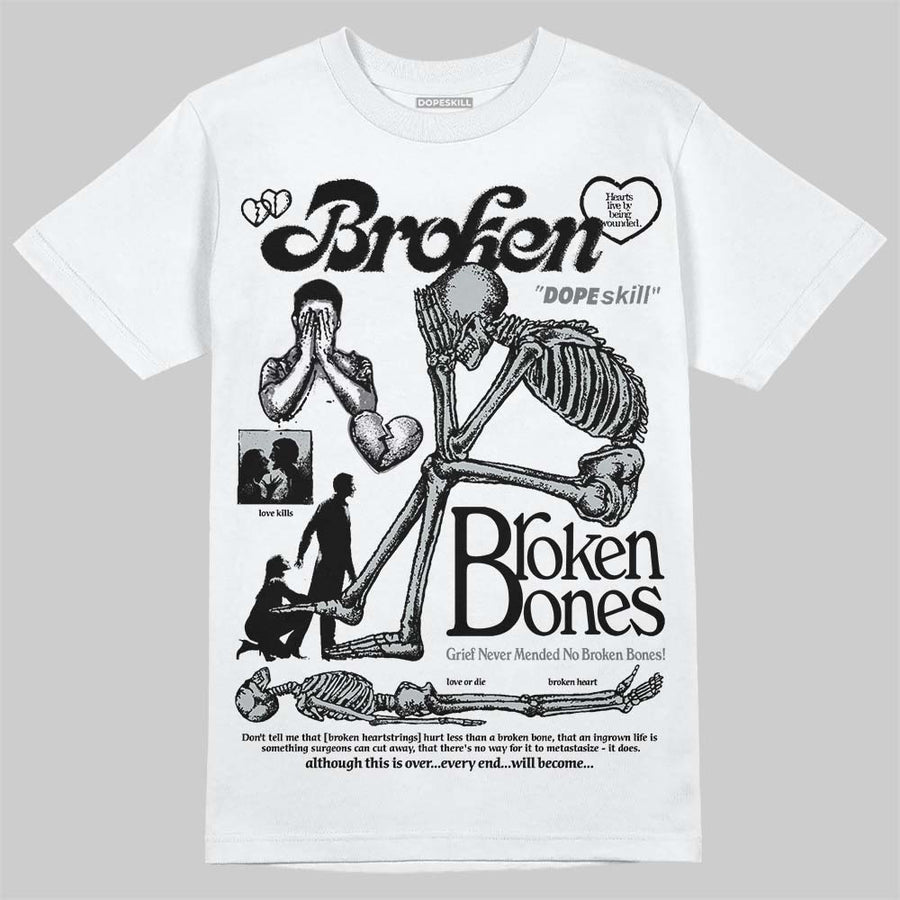Wolf Grey 12s DopeSkill T-Shirt Broken Bones Graphic