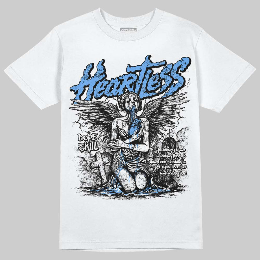Black University Blue 5s DopeSkill T-Shirt Heartless Graphic