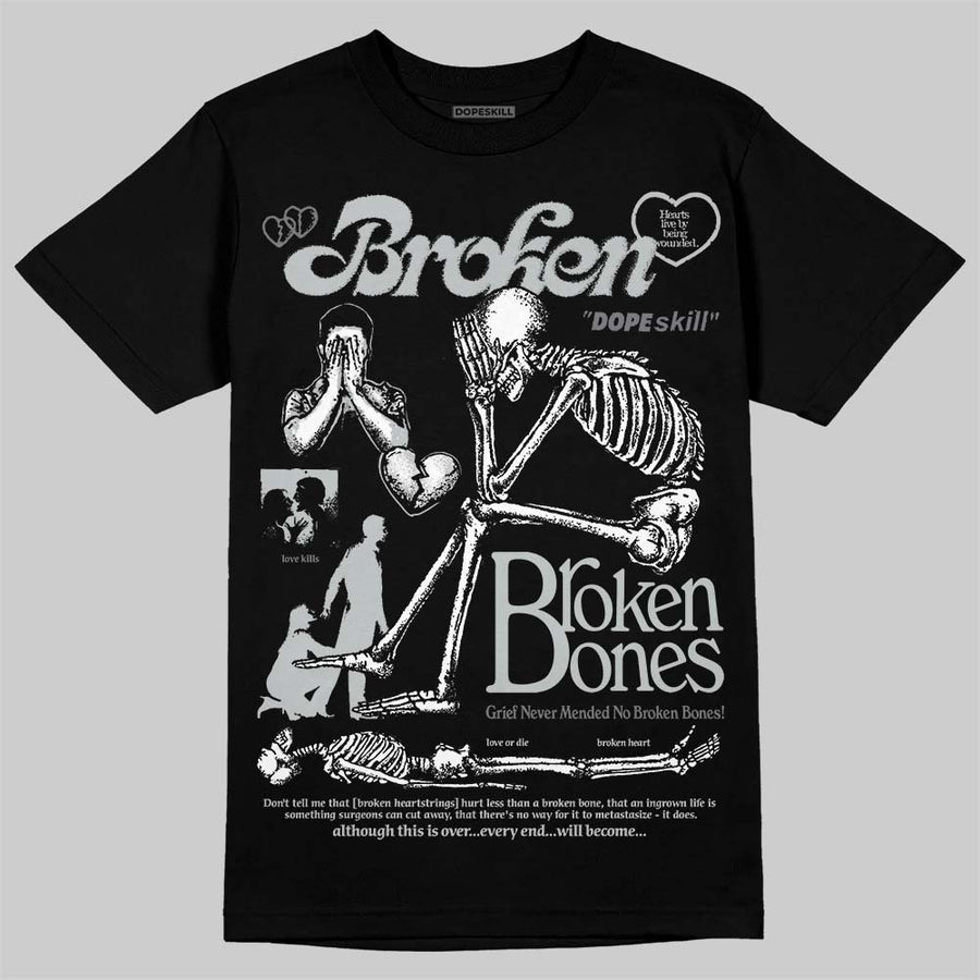 Wolf Grey 12s DopeSkill T-Shirt Broken Bones Graphic