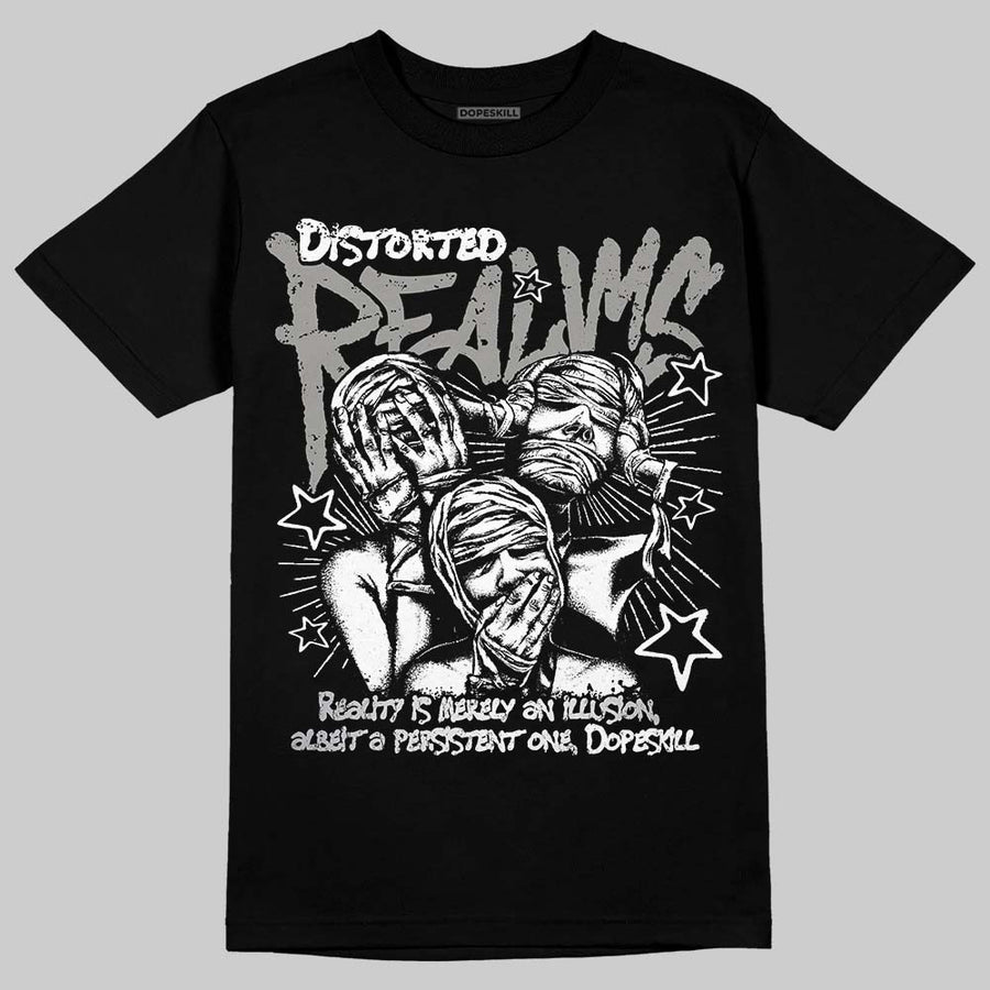 White Metallic 5s DopeSkill T-Shirt Distorted Realms Graphic