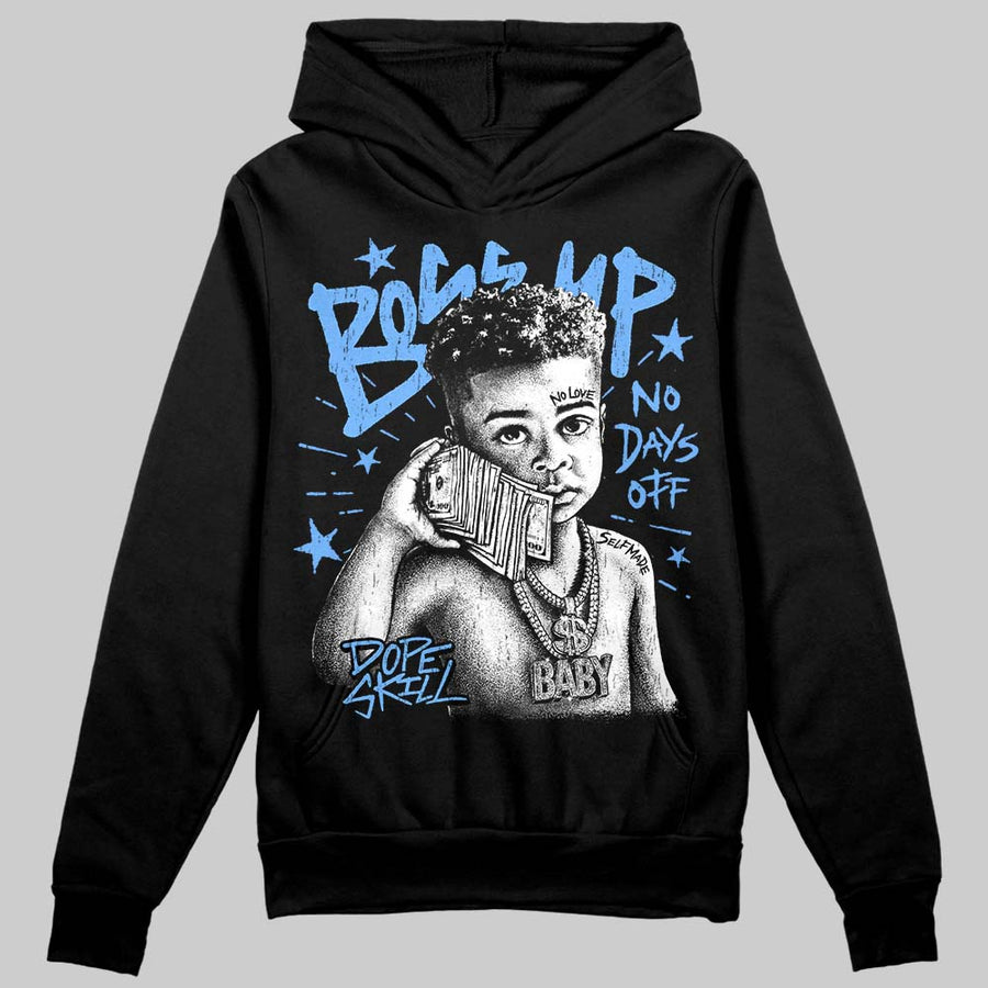 Black University Blue 5s DopeSkill Hoodie Sweatshirt Boss Up Graphic