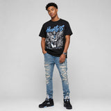 Black University Blue 5s DopeSkill T-Shirt Heartless Graphic