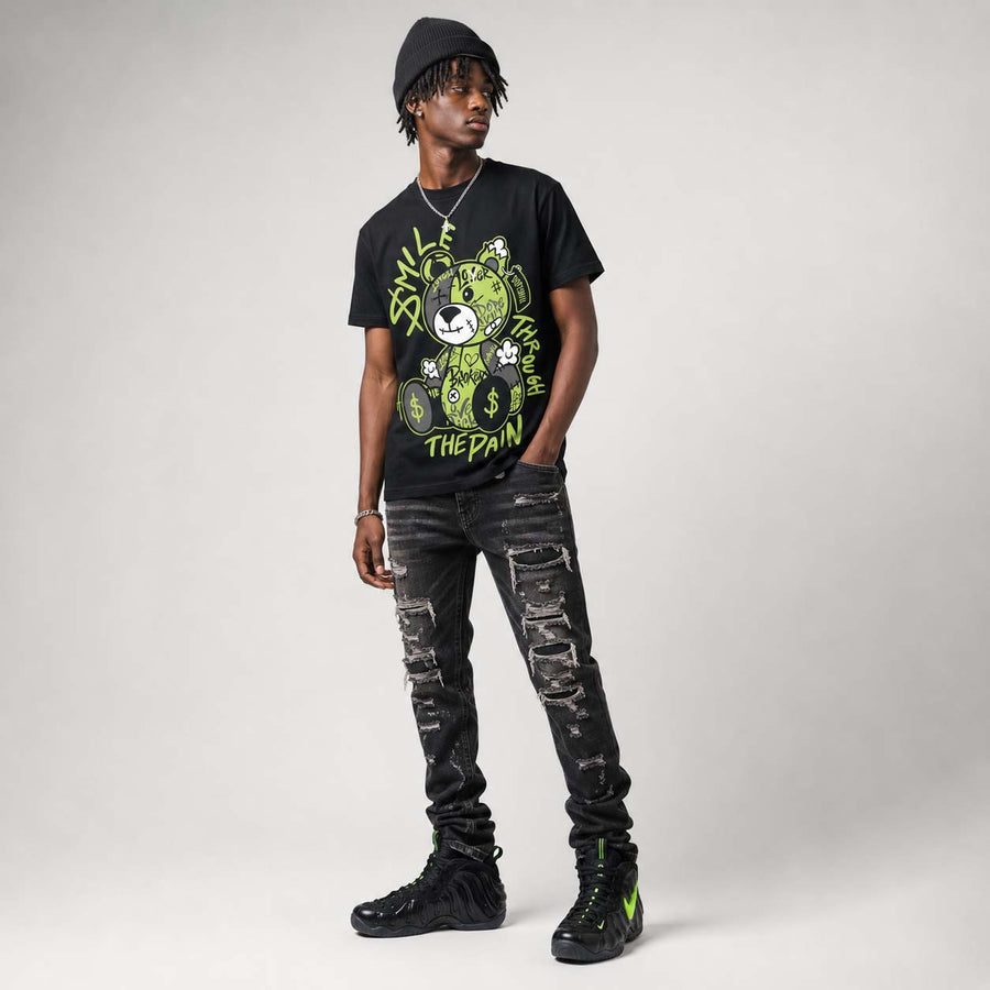 Foamposite One "Voltage" DopeSkill T-Shirt Smile Through The Pain Graphic