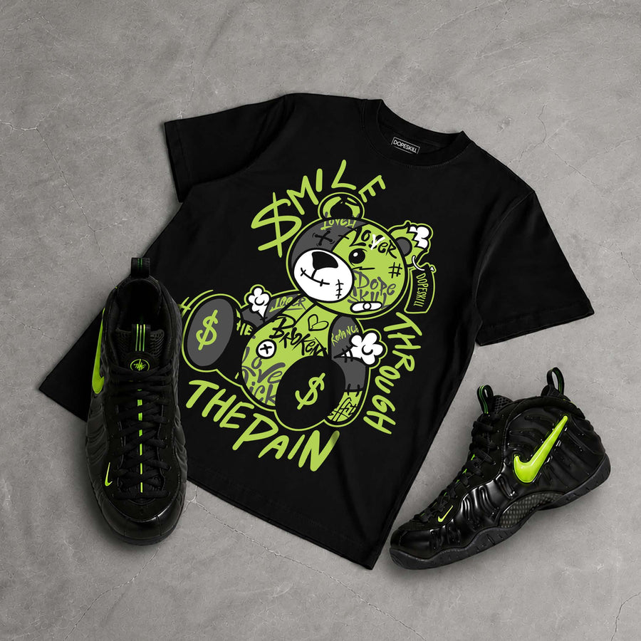 Foamposite One "Voltage" DopeSkill T-Shirt Smile Through The Pain Graphic