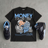 Black University Blue 5s DopeSkill T-Shirt MOMM Graphic