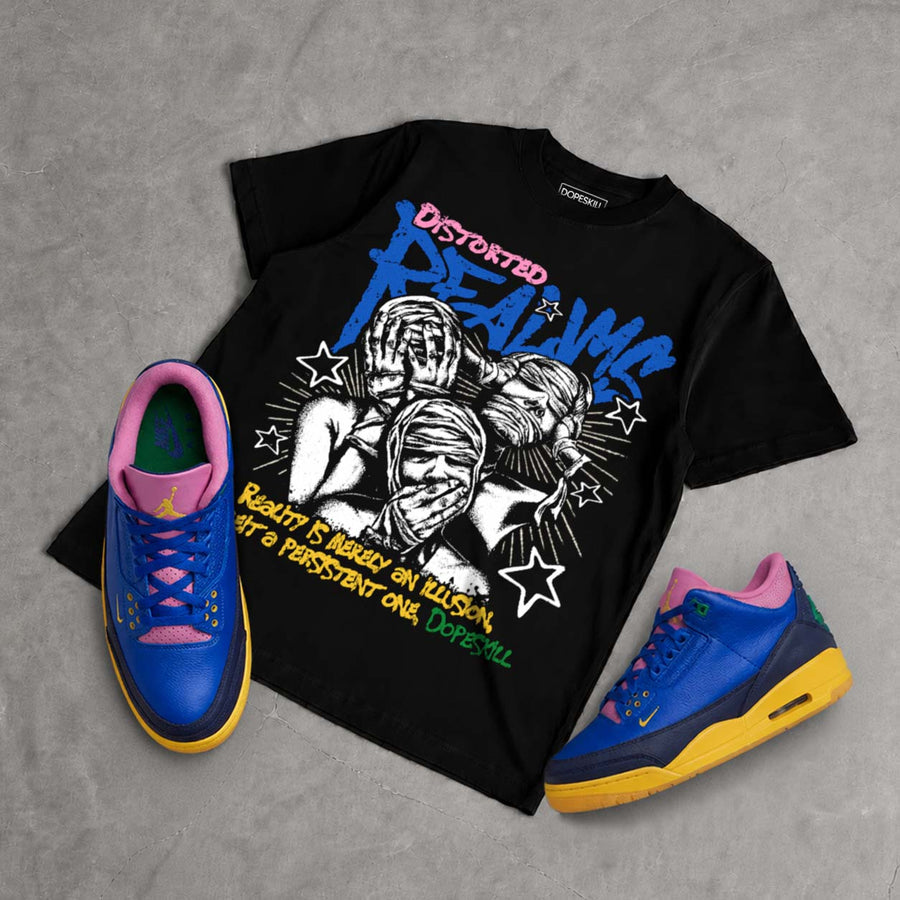 Brazil 3s DopeSkill T-Shirt Distorted Realms Graphic