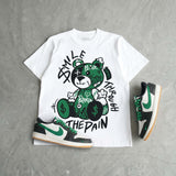 Pine Green 1s DopeSkill T-Shirt Smile Through The Pain Graphic