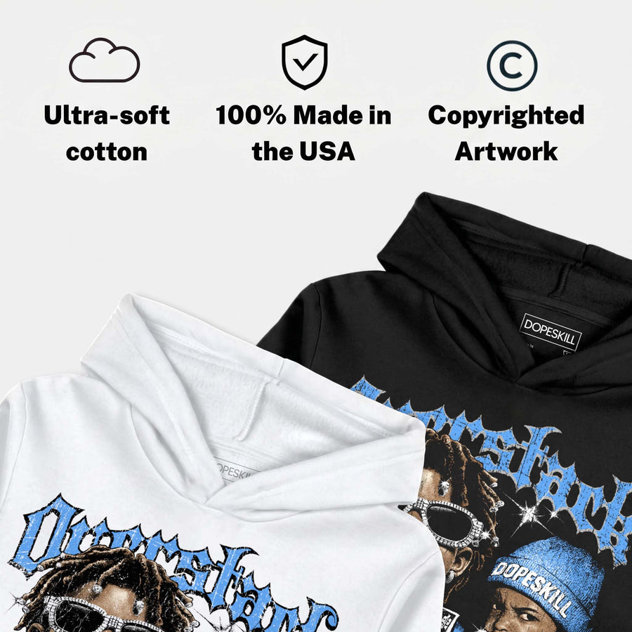 Black University Blue 5s DopeSkill Hoodie Sweatshirt Overstack Graphic