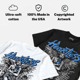 Black University Blue 5s DopeSkill T-Shirt Heartless Graphic