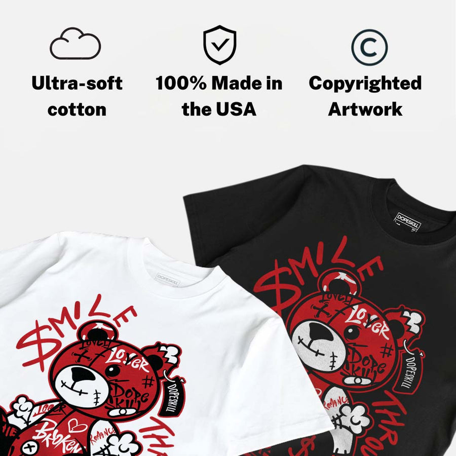 Foamposite One "Gym Red" DopeSkill T-Shirt Smile Through The Pain Graphic