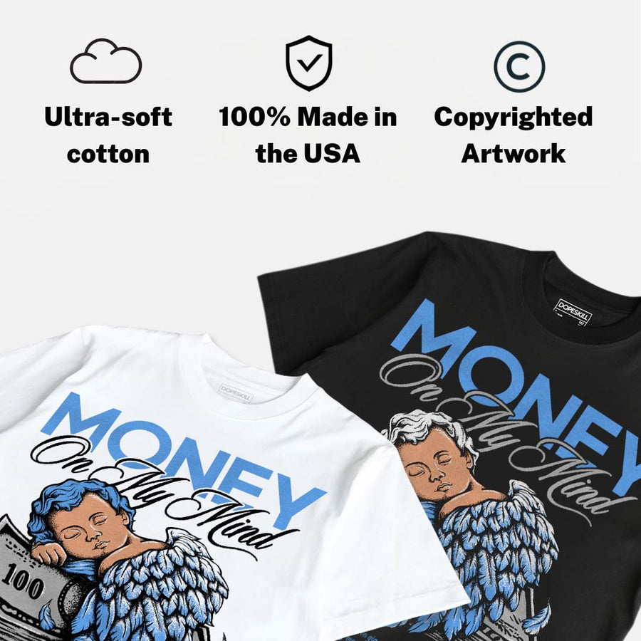 Black University Blue 5s DopeSkill T-Shirt MOMM Graphic