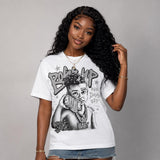 White Metallic 5s DopeSkill T-Shirt Boss Up Graphic