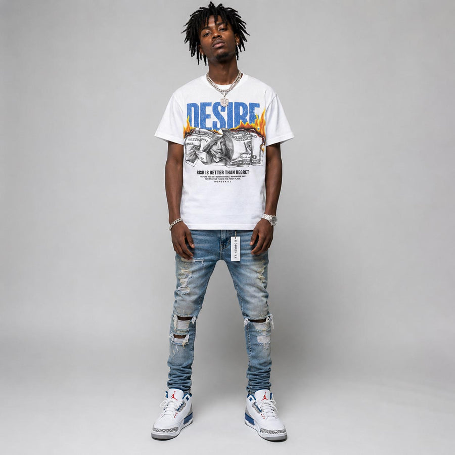 “True Blue” 3s DopeSkill T-Shirt Desire Graphic