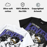 Lakers 4s DopeSkill Oversize Print T-Shirt Real Ones Choose Loyalty Graphic