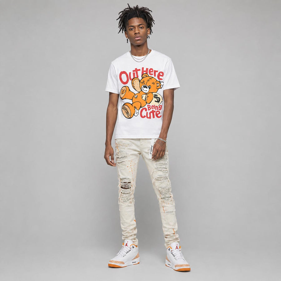'Orange Citrus' 3s DopeSkill T-Shirt Out Here Being Cute Graphic