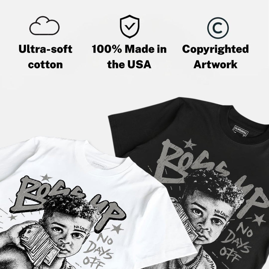 White Metallic 5s DopeSkill T-Shirt Boss Up Graphic