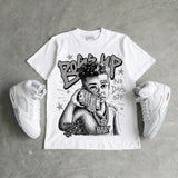 White Metallic 5s DopeSkill T-Shirt Boss Up Graphic
