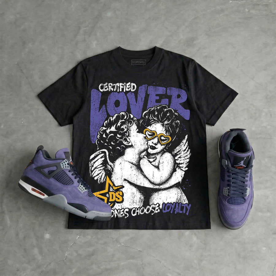 Lakers 4s DopeSkill Oversize Print T-Shirt Real Ones Choose Loyalty Graphic
