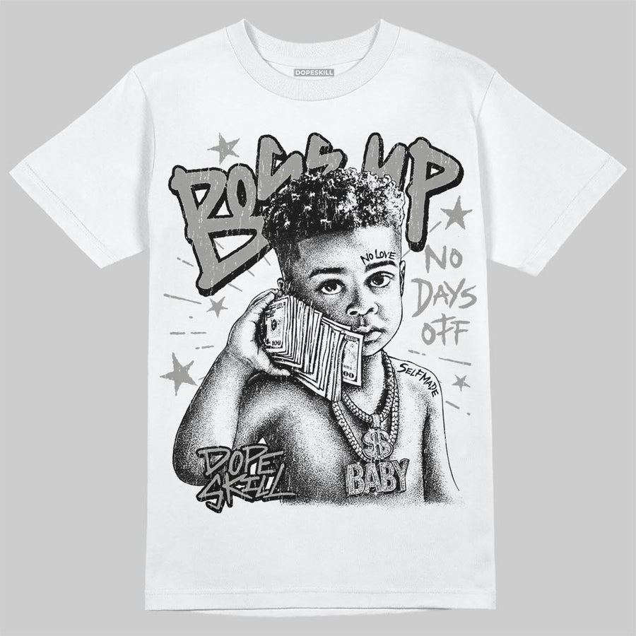 White Metallic 5s DopeSkill T-Shirt Boss Up Graphic