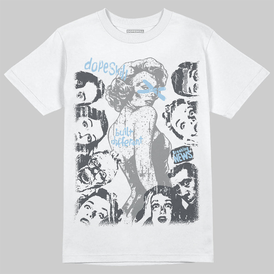 Wolf Grey 5s DopeSkill T-Shirt Built Different Graphic