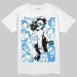 University Blue 14s DopeSkill T-Shirt Built Different Graphic