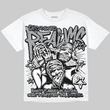 Wolf Grey 5s Oversize Print 'Distorted Realms' DopeSkill Graphic T-shirt