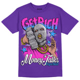PURPLE Collection DopeSkill Purple T-shirt Get Rich Graphic