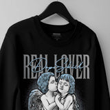 Wolf Grey 5s DopeSkill Sweatshirt Real Lover Graphic