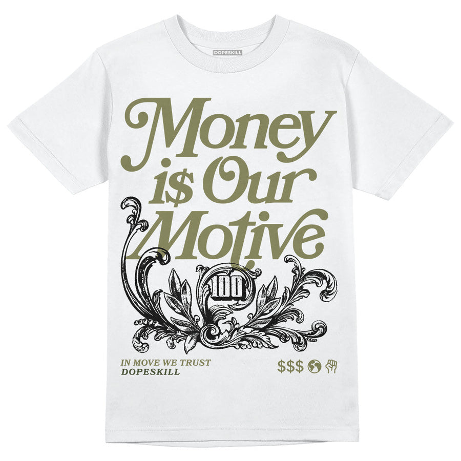 Craft Olive 4s DopeSkill T-Shirt Money Is Our Motive Typo Graphic