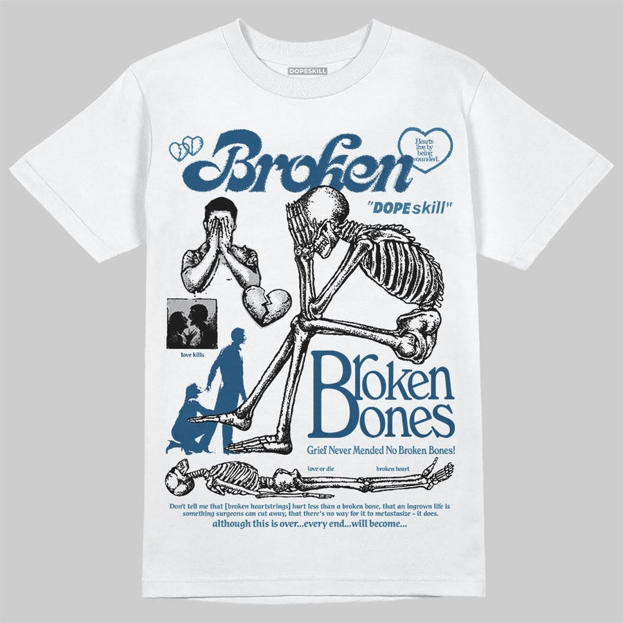 French Blue 12s DopeSkill T-Shirt Broken Bones Graphic